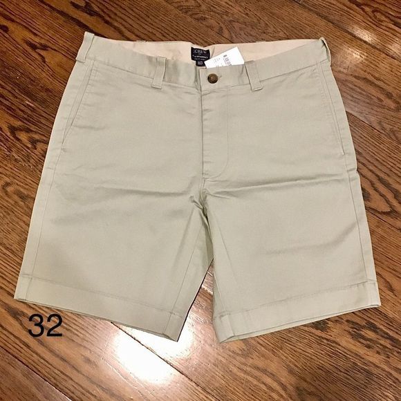 J.CREW Gramercy Mens Flat Front Khaki Flex Shorts Sz 32 NWT - Picture 11 of 15